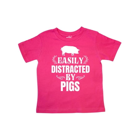 

Inktastic Easily Distracted by Pigs Gift Toddler Boy or Toddler Girl T-Shirt