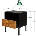 thumbnail image 4 of Christiana Nightstand with 1 Drawer, Rustic for Bedroom Furniture, Solid Wood, Bright Rustic, 4 of 16