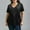 Black(New), variant on PNTUTB Plus Size Women's Fashion Solid Color Rhinestone Casual V Neck Short Sleeve Pullover Loose T Shirts