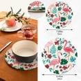thumbnail image 3 of Flamingo 2 Pack Pot Holders Trivets, Heat Resistant Hot Pads for Kitchen Table Decoration Trivets for Hot Dishes/Pot/Bowl/Teapot/Hot Pot Holders, 7" + 9.45", 3 of 7
