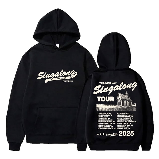 Phil Wickham Singalong Tour Sudaderas con capucha Unisex Moda Manga Larga Sudaderas Jerséis