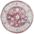 thumbnail image 3 of SAFAVIEH Phoenix Paisley Floral Area Rug, Red, 6'7" x 6'7" Round, 3 of 4