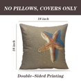 thumbnail image 2 of LALILO Throw Pillow Covers Starfish Beach With Sunlight Starfish Cushion Cover 18" x 18", 2 Pack, 2 of 6