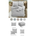 thumbnail image 5 of Grace Living Emilyn 5pc Twin/Twin XL Duvet Set, Grey, 5 of 8