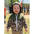 thumbnail image 7 of RUINIXCW Toddler Baby Boys Hooded Jacket Fashion Camouflage Patchwork Long Sleeve Zip Up Fall Coat, 7 of 7