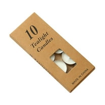 Tainini 10Pcs Tealight Candles Bulk - Tea Candles Tea Lights Candles Lights with Wick for Home,Pool,Shabbat,Wedding,Emergencies,Christmas