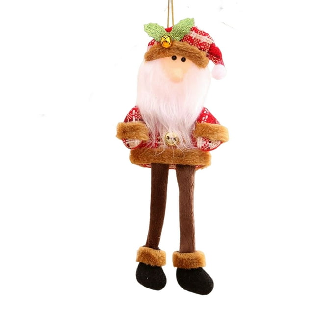 Yuarrent Muñeco de Navidad, tela de pierna larga, colgante de Navidad, decoración al aire libre, escaparate, atmósferas de vacaciones, adorno de Kits de decoración para fiestas Tipo 1 Yuarrent HA069748-01