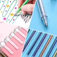thumbnail image 2 of Metallic Gel Glitter Pens 1.0mm Bold Glitter Colored Pen 8 Pack for Coloring Books Making Cards Journal Crafting Drawing Smooth Long Lasting Writing，Christmas Gifts(8 Color), 2 of 8