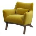 thumbnail image 1 of Gatsby Mid-Century Modern Tight Back Velvet Upholstered Armchair in Gold, 1 of 7