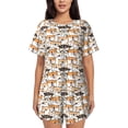 thumbnail image 1 of Fotbe Shiba Inu Dog Conjunto de Pijama Estampado para Mujer, 2 Piezas, Ropa de Dormir con Camiseta de Manga Corta y Shorts Suaves-Large, 1 of 6