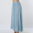 thumbnail image 5 of Women's Solid Sleeveless Top & Skirt Set - Cotton Two-Piece Long Dress, Elastic Waist, Casual Daily Outfit (Size S-XL), 5 of 6