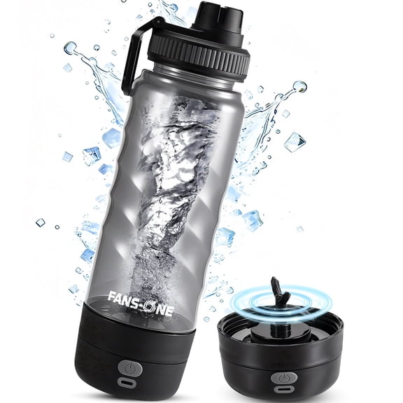 Electric Protein Shaker Bottle, 24 oz USB C Rechargeable Electric Mixer, Shaker Cups for Protein Shakes and Meal Replacements, Portable Blender Self Mixing Cup for Gym Workout, Black