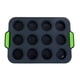 thumbnail image 1 of Kearding Molde para hornear magdalenas de silicona DIY de 12 rejillas, sartén antiadherente resistente al calor, utensilios para hornear postres, bandeja Almacenamiento y organización del hogar Kearding HA023195-00, 1 of 6
