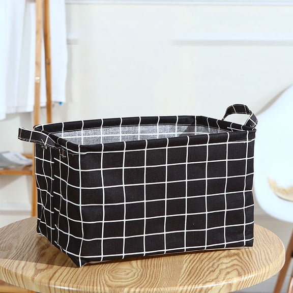 COM1950s Foldable Laundry Basket, Collapsible Fabric Storage Bin with Handles, Square Clothes Hamper for Home Organization