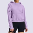 thumbnail image 2 of Pullover Hoodie for Womens Plus Size Fashion Loose Casual Solid Color Round Neck Long Sleeved Sweatshirt, 2 of 6