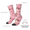 thumbnail image 4 of Hirioo Rose Flowers Pattern Adult Middle Tube Socks Breathable Sock Non-Pilling,Contrasting Color Design, 4 of 6