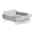 thumbnail image 1 of Estante para platos KitchenAid Compact de alambre satinado con escurridor gris, 1 of 8