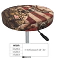 thumbnail image 4 of Lsque Patriotic Deer Soldier Salute Pattern Round Bar chair cushion covers Velvet Fabric Premium Comfort Protects from Scratches and Stains for 14-17 Inch Chair-12 inch, 4 of 7