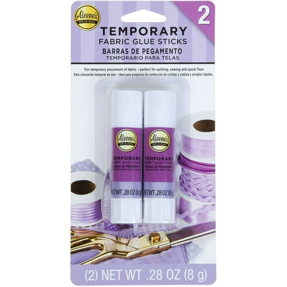 Aleene's Temporary Fabric Glue Sticks 2/Pkg-.28oz