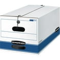 thumbnail image 2 of Bankers Box® Stor/File™ Stringed Medium-Duty Storage Boxes, Letter Size, 10" x 12" x 24", White/Blue, Case Of 20, 2 of 2