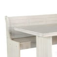 thumbnail image 7 of Sime 4pc Breakfast Nook Set, Dining Table and Corner Bench, White, 7 of 7