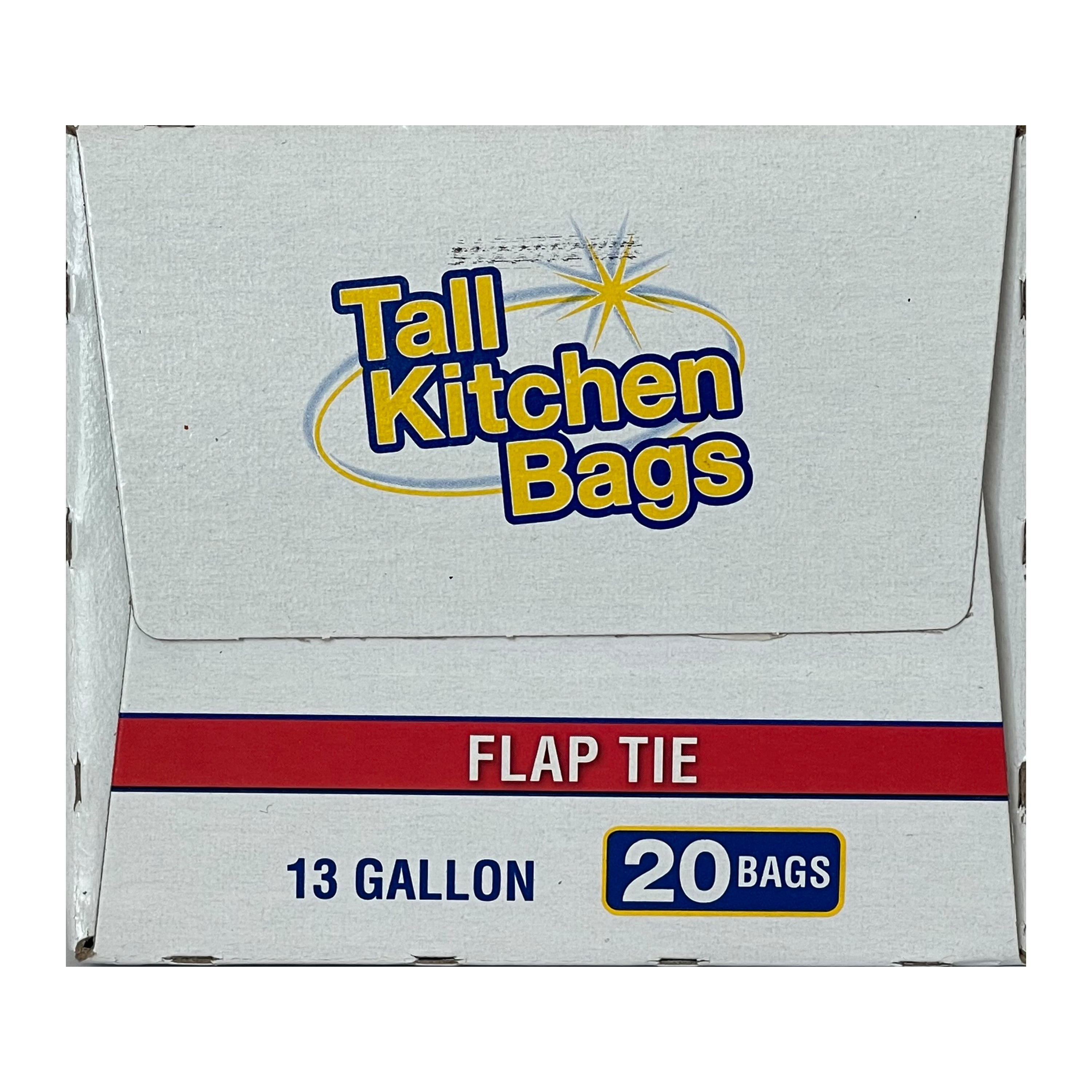 Nicole Home Collection Drawstring White Trash Bags, 13 Gal