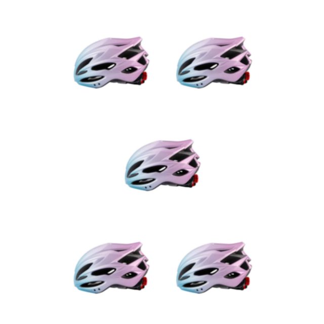 Destyer 1/2/3/5 Head Protected Impact-Resistant Road Fit For All Shape Bicycles Blue+Purple+Light M 5PCS