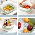 thumbnail image 5 of Collapsible Dish Basin with Drain Plug, 2.4 Gal 9L Foldable Wash Basin, Portable Sink Tub for Kitchen, Baby Bottles, Camping, RV, Vegetable Washing and Beverage Tub, Green, 5 of 16