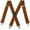 Brown, variant on Mens Braces For Trousers 4 x Strengthened Clips,Elastic Adjustable X Shape Trouser Braces With Clips,Heavy Duty Trouser Braces With Clips
