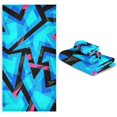 thumbnail image 6 of Coolnut 3 PCS Towel Blue Neon Cotton Bath Towel Set (1 Bath Towel, 1 Hand Towel, 1 Washcloth) for Bathroom, Super Soft and Quick Dry Towels, 6 of 6