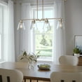 thumbnail image 6 of Better Homes & Gardens 4-Light Modern Brushed Nickel Linear Chandelier with Clear Glass, 6 of 8