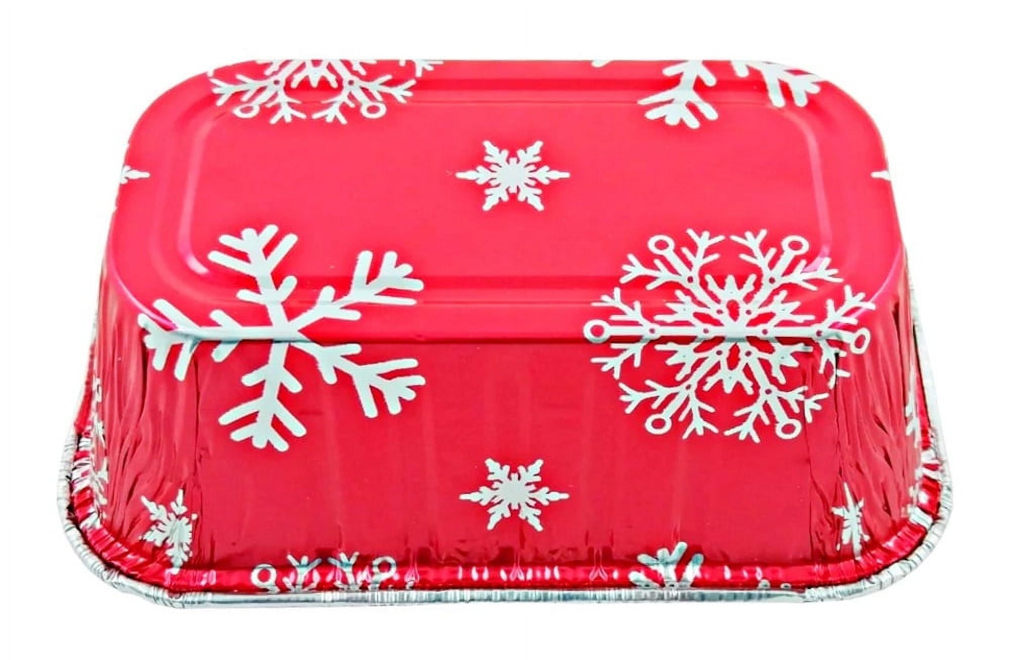 Maxcheck 40 Sets Christmas Loaf Pan with Lid Xmas Tree Snowman Disposable  Baking Pans 6.3 x 2.17 x 2.17 Paper Loaf Molds with Stickers for Bread Cake