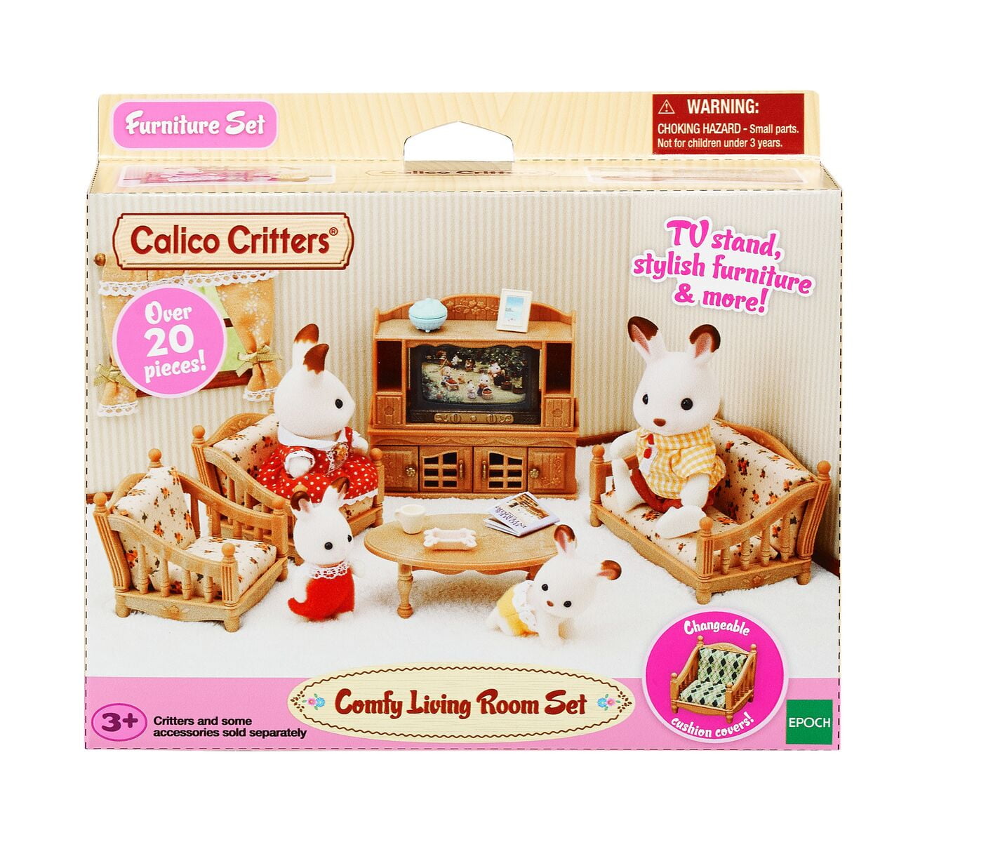 calico critters comfy living room set, furniture accessories