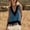 Blue, variant on Vivianyo HD Women's Deep V-Neck Fringe Trim Sleeveless Tank Top, Western Boho Color Block Casual Vest Top, Women's Army Green, Sizes S-2XL