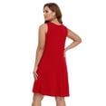 thumbnail image 3 of Vestido BELAROI, vestido casual de playa para mujer, talla grande, rojo, 3 of 6
