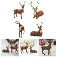 thumbnail image 2 of Realistic Reindeer Figures Christmas Decorations Deer Model Collectible Table Desk Ornament Home Decors Gift, 2 of 9