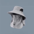 thumbnail image 3 of HCBY UPF50+ Full Coverage Fishing Sun Hat, Quick Dry Breathable Bucket Hat with Detachable Face Mask Neck Flap, Windproof Foldable Outdoor Hat for Hiking Cycling Camping, 3 of 6