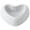 White, variant on Plastic Heart Shaped Dog Cat Bowl, Anti Skid Pet Puppy Food Dispenser Cat Feeding Bowl, Suitable for Cats and Dogs, and Other Small Pets, 1PC