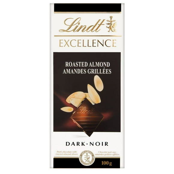 Chocolat noir Lindt EXCELLENCE Amandes grillées&nbsp;– Barre (100&nbsp;g) 100 g