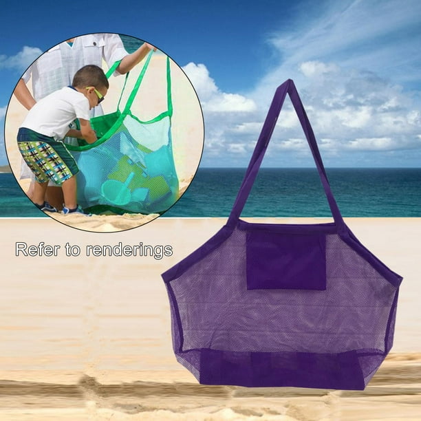 Capazo Playa Bolsa De Malla Plegable Para Playa 45x30x45cm