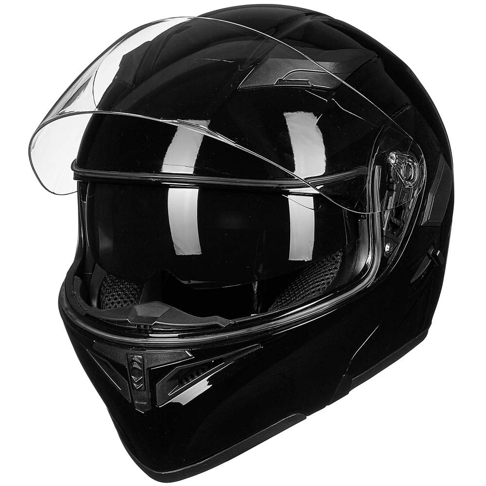 ILM Motorcycle Dual Visor Flip up Modular Full Face Helmet DOT Model 902/902L