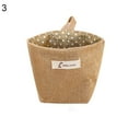 thumbnail image 2 of SPRING PARK Hanging Storage Bag Cotton Linen Small Storage Basket Collapsible Convenient Decor Bin Bag for Room Wall Door Closet, 2 of 7