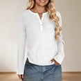 thumbnail image 2 of EDFBUYKRS Women Tops Long Sleeve Dressy Casual- 2026 Fall Fall Women's Loose Blouses Long Sleeved Button Down Shirt Leaves Printed Tunic Tops Female Autumn M, 2 of 6