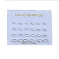 thumbnail image 6 of 12 Pairs 's Faux Pearl Multiple Size 3-6mm Ball Stud Earrings Set, 6 of 6