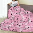 thumbnail image 6 of Honeii Cartoon Poodle Dog Print Fleece Blanket - Throw Blanket for Bed, Sofa, Couch, Camping, and Travel , Microplush Ultra Soft Warm Blanket-60"x50", 6 of 7