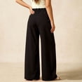 thumbnail image 6 of Girls High Waisted Uniform Pants Kids Wide Leg Dress Pants Casual Trousers with Pockets 5-14 Years Black, 6 of 9