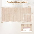 thumbnail image 3 of Costway 20"x20" Wood Grain Puzzle Mats,8-Pcs EVA Foam,Interlocking Floor Tiles for Room Beige, 3 of 8