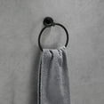 Matte Black Towel Ring Wall Mount, Hand Towel Holder for Bathroom