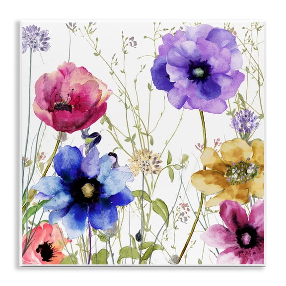 Modern Spring Garden Flowers Wall Plaque Art, design by Sasha