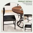 thumbnail image 5 of Uforic Dining Chairs Set of 4, Modern Upholstered Dining Room Chairs, Kitchen Chairs with Metal Legs, Dining Side Chairs for Home Kitchen Living Room, Black, 5 of 8